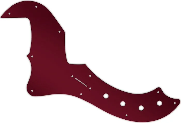 WD Custom Pickguard For Left Hand Fender 5 String American Deluxe Or American Elite Dimension Bass V #10R Red 