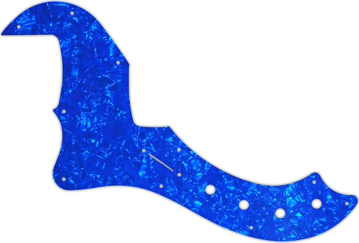 WD Custom Pickguard For Left Hand Fender 5 String American Deluxe Or American Elite Dimension Bass V #28BU Blu