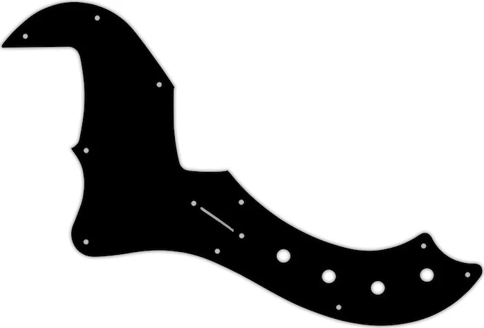 WD Custom Pickguard For Left Hand Fender 5 String American Deluxe Or American Elite Dimension Bass V #39 Black