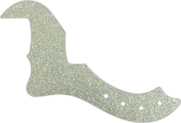 WD Custom Pickguard For Left Hand Fender 5 String American Deluxe Or American Elite Dimension Bass V #60SS Silver Sparkle 
