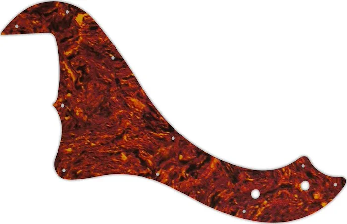 WD Custom Pickguard For Left Hand Fender 5 String Standard Dimension Bass V #05W Tortoise Shell/White