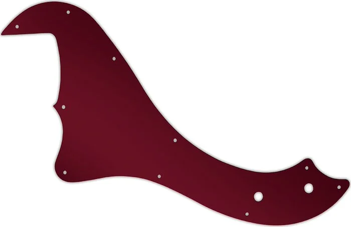 WD Custom Pickguard For Left Hand Fender 5 String Standard Dimension Bass V #10R Red Mirror
