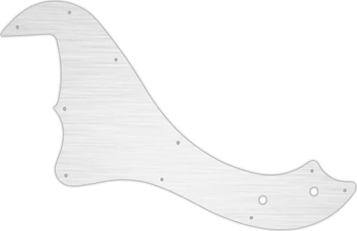 WD Custom Pickguard For Left Hand Fender 5 String Standard Dimension Bass V #13 Simulated Brushed Silver/Black
