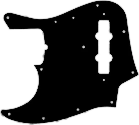 WD Custom Pickguard For Left Hand Fender 50th Anniversary Jazz Bass #01T Black Thin