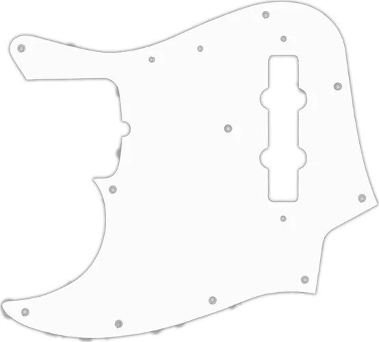 WD Custom Pickguard For Left Hand Fender 50th Anniversary Jazz Bass #02 White