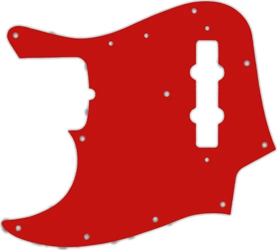 WD Custom Pickguard For Left Hand Fender 50th Anniversary Jazz Bass #07S Red Solid