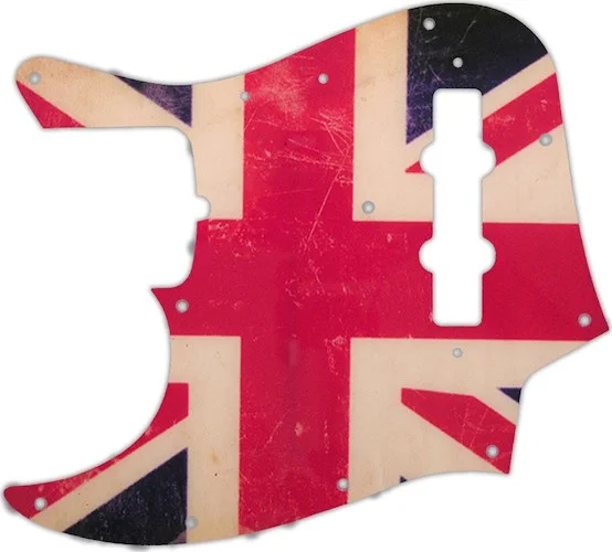 WD Custom Pickguard For Left Hand Fender 50th Anniversary Jazz Bass #G04 British Flag Relic Graphic