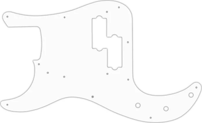 WD Custom Pickguard For Left Hand Fender 50th Anniversary Precision Bass #02 White