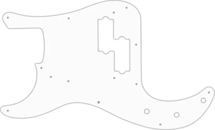 WD Custom Pickguard For Left Hand Fender 50th Anniversary Precision Bass #04 White/Black/White