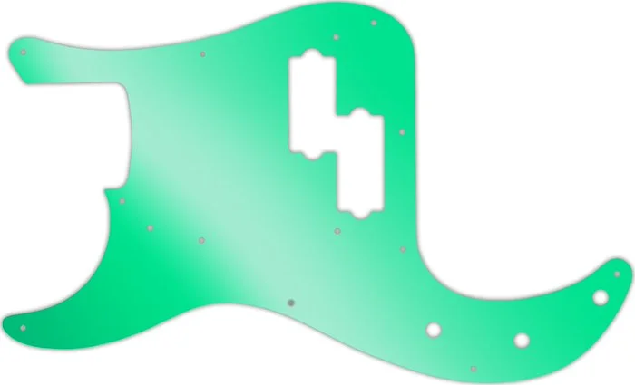 WD Custom Pickguard For Left Hand Fender 50th Anniversary Precision Bass #10GR Green Mirror