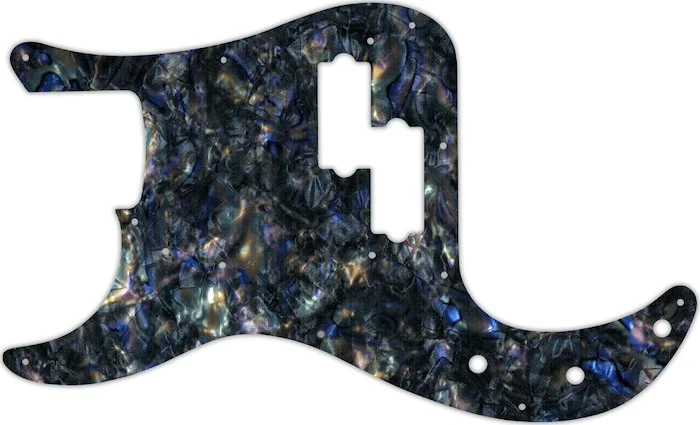 WD Custom Pickguard For Left Hand Fender 50th Anniversary Precision Bass #35 Black Abalone