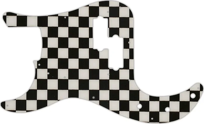 WD Custom Pickguard For Left Hand Fender 50th Anniversary Precision Bass #CK01 Checkerboard Graphic