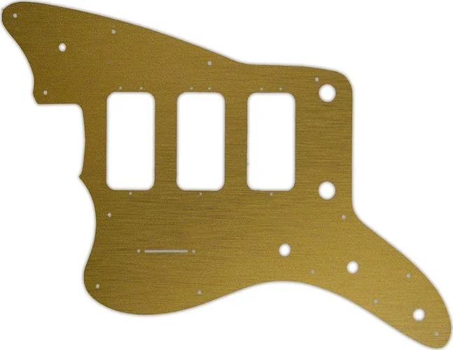 WD Custom Pickguard For Left Hand Fender 60th Anniversary Triple Jazzmaster #14 Simulated Brushed Go
