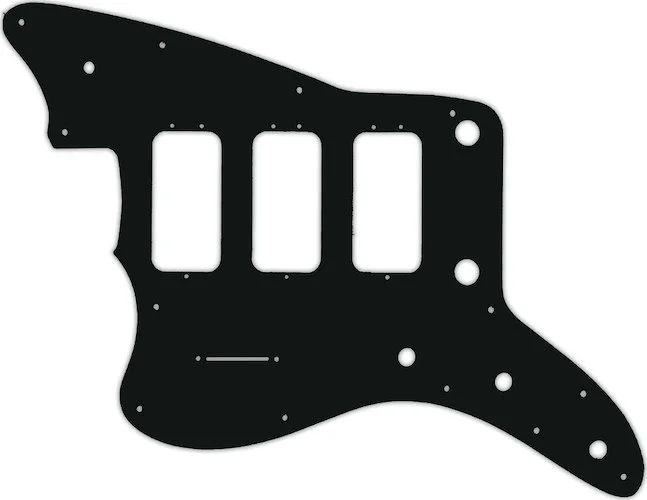 WD Custom Pickguard For Left Hand Fender 60th Anniversary Triple Jazzmaster #01A Black Acrylic