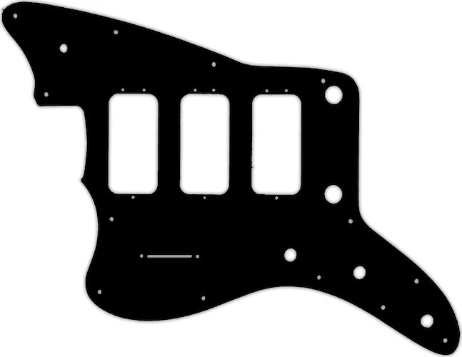 WD Custom Pickguard For Left Hand Fender 60th Anniversary Triple Jazzmaster #03P Black/Parchment/Black
