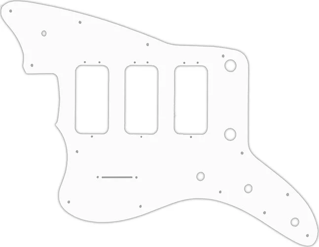 WD Custom Pickguard For Left Hand Fender 60th Anniversary Triple Jazzmaster #04 White/Black/White