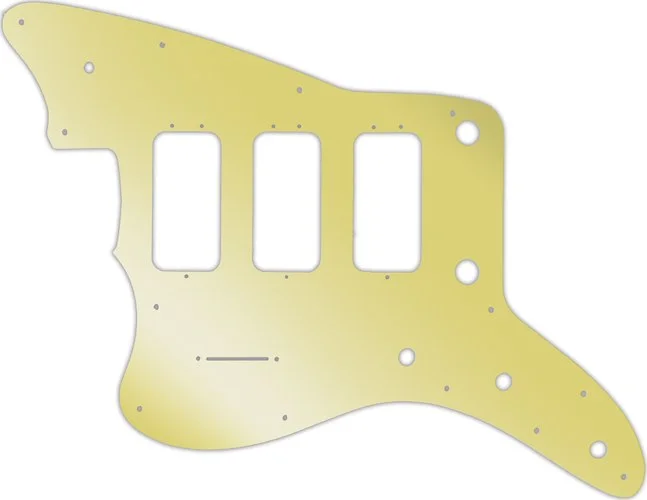 WD Custom Pickguard For Left Hand Fender 60th Anniversary Triple Jazzmaster #10GD Gold Mirror