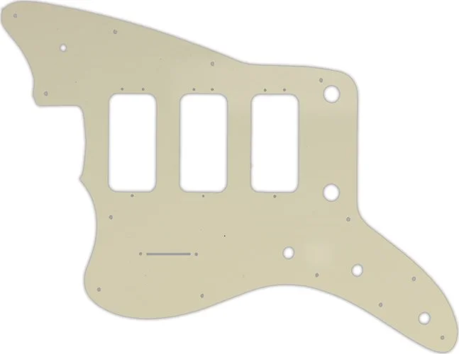 WD Custom Pickguard For Left Hand Fender 60th Anniversary Triple Jazzmaster #55 Parchment 3 Ply