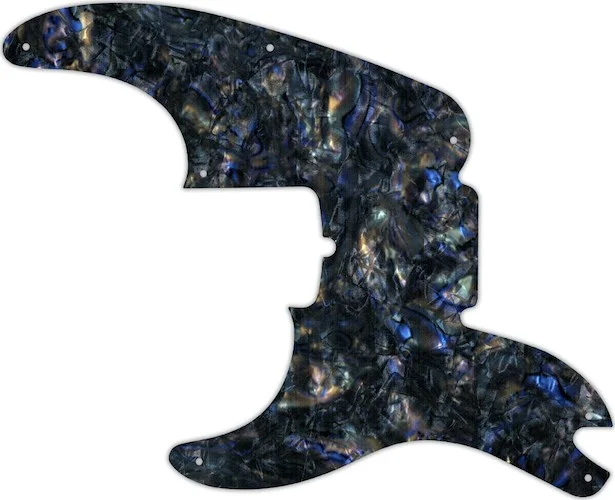 WD Custom Pickguard For Left Hand Fender 60th Anniversary Precision Bass #35 Black Abalone