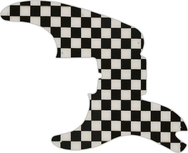 WD Custom Pickguard For Left Hand Fender 60th Anniversary Precision Bass #CK01 Checkerboard Graphic