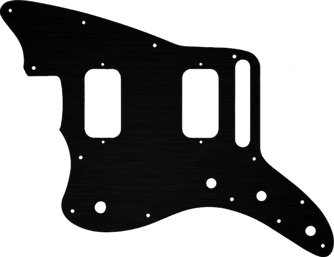 WD Custom Pickguard For Left Hand Fender Jazzmaster HH #27 Simulated Black Anodized