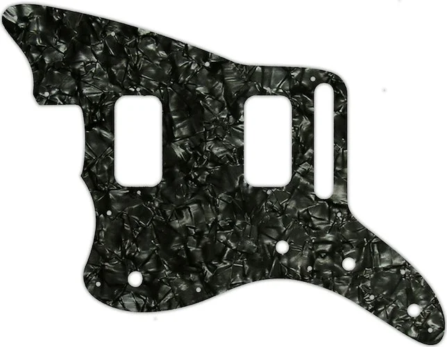 WD Custom Pickguard For Left Hand Fender Jazzmaster HH #28BK Black Pearl/White/Black/White