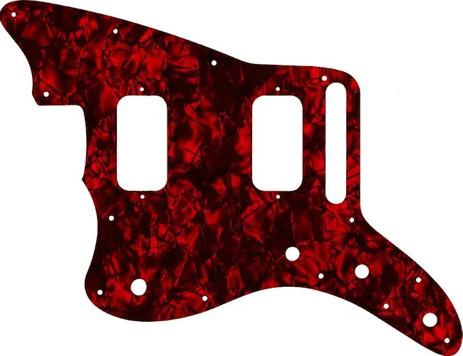 WD Custom Pickguard For Left Hand Fender Jazzmaster HH #28DRP Dark Red Pearl/Black/White/Black