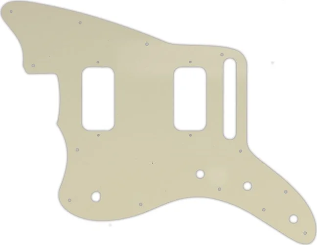 WD Custom Pickguard For Left Hand Fender Jazzmaster HH #55S Parchment Solid