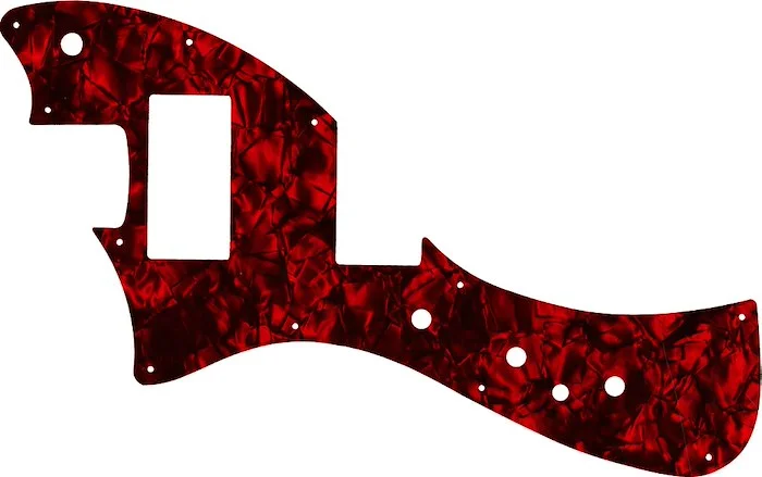 WD Custom Pickguard For Left Hand Fender Alternate Reality Meteora HH #28DRP Dark Red Pearl/Black/White/Black