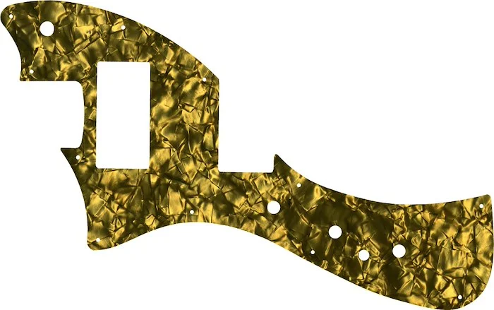 WD Custom Pickguard For Left Hand Fender Alternate Reality Meteora HH #28GD Gold Pearl/Black/White/Black