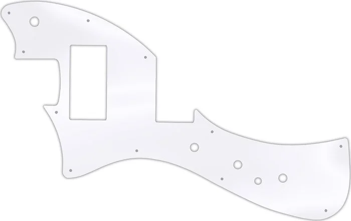 WD Custom Pickguard For Left Hand Fender Alternate Reality Meteora HH #45 Clear Acrylic
