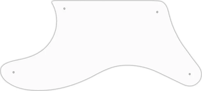 WD Custom Pickguard For Left Hand Fender Cabronita Precision Bass #02M White Matte