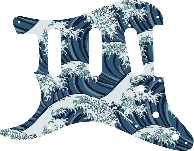 WD Custom Pickguard For Left Hand Fender Stratocaster #GT02 Japanese Wave Tattoo Graphic