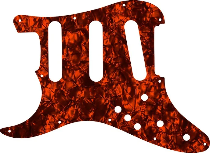 WD Custom Pickguard For Left Hand Fender Stratocaster Elite #28OP Orange Pearl/Black/White/Black