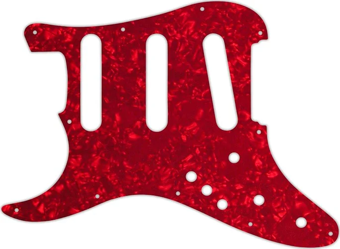 WD Custom Pickguard For Left Hand Fender Stratocaster Elite #28R Red Pearl/White/Black/White