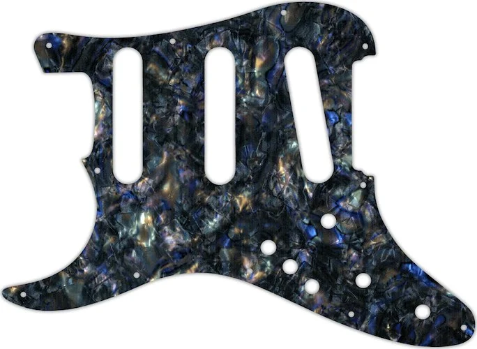 WD Custom Pickguard For Left Hand Fender Stratocaster Elite #35 Black Abalone