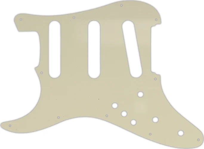 WD Custom Pickguard For Left Hand Fender Stratocaster Elite #55 Parchment 3 Ply