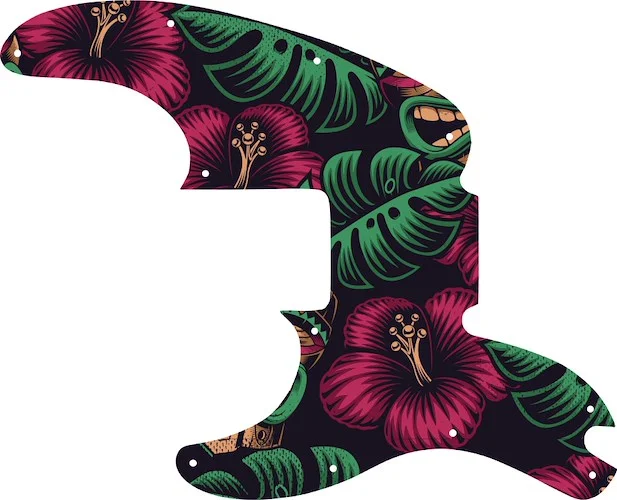WD Custom Pickguard For Left Hand Fender Telecaster Bass #GAL01 Aloha Tiki Graphic