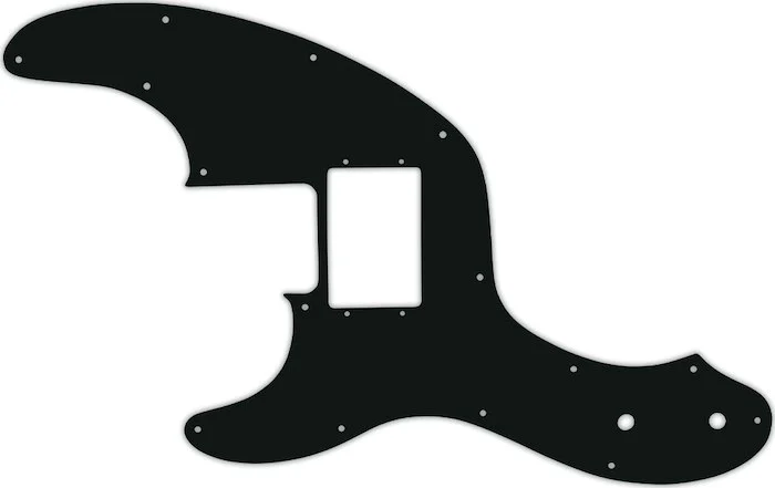 WD Custom Pickguard For Left Hand Fender Telecaster Bass With Humbucker #01A Black Acrylic