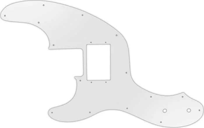 WD Custom Pickguard For Left Hand Fender Telecaster Bass With Humbucker #22 Translucent Milk White