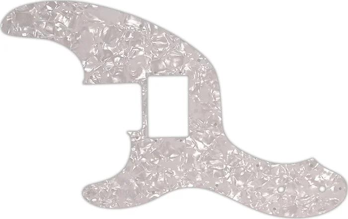 WD Custom Pickguard For Left Hand Fender Telecaster Bass With Humbucker #28 White Pearl/White/Black/White