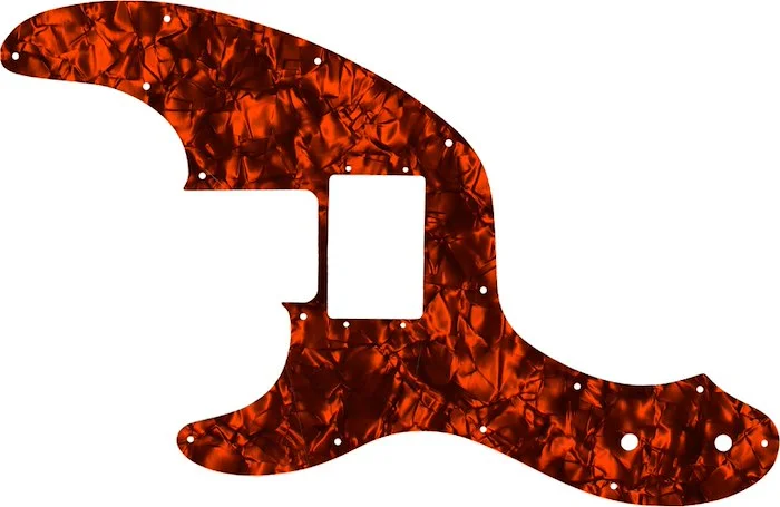 WD Custom Pickguard For Left Hand Fender Telecaster Bass With Humbucker #28OP Orange Pearl/Black/White/Black