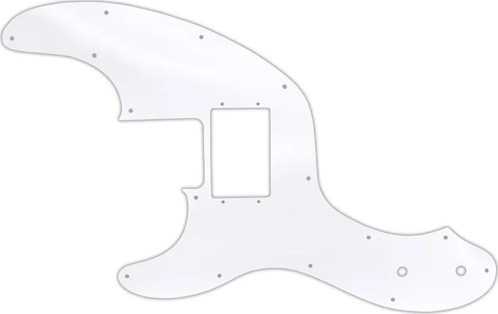WD Custom Pickguard For Left Hand Fender Telecaster Bass With Humbucker #45 Clear Acrylic