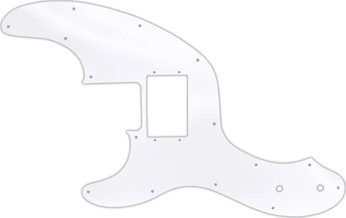 WD Custom Pickguard For Left Hand Fender Telecaster Bass With Humbucker #45T Clear Acrylic Thin