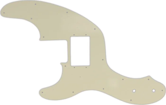 WD Custom Pickguard For Left Hand Fender Telecaster Bass With Humbucker #55T Parchment Thin
