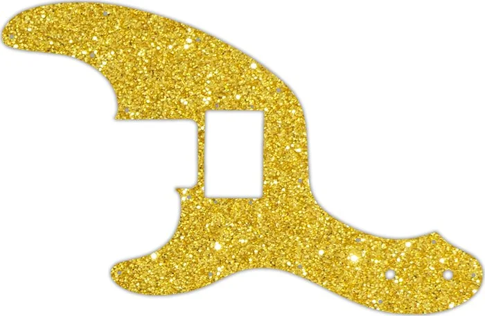 WD Custom Pickguard For Left Hand Fender Telecaster Bass With Humbucker #60GS Gold Sparkle 
