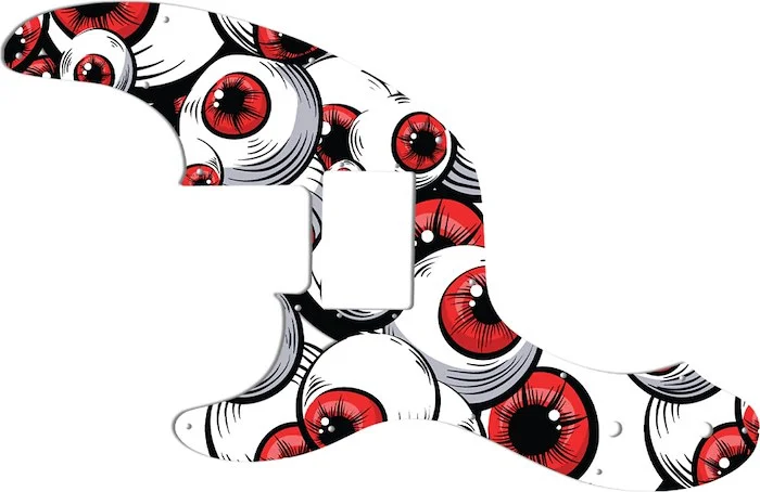 WD Custom Pickguard For Left Hand Fender Telecaster Bass With Humbucker #GHA01 Red Eye Graphic