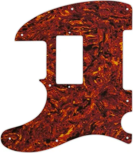 WD Custom Pickguard For Left Hand Fender Telecaster With Humbucker #05P Tortoise Shell/Parchment