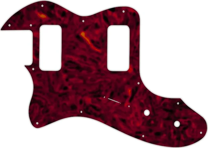 WD Custom Pickguard For Left Hand Fender Telecaster Thinline Super Deluxe #05T Tortoise Shell Solid (Semi-Tran