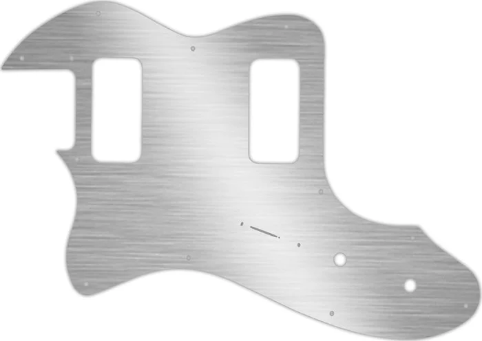 WD Custom Pickguard For Left Hand Fender Telecaster Thinline Super Deluxe #13 Simulated Brushed Silver/Black P